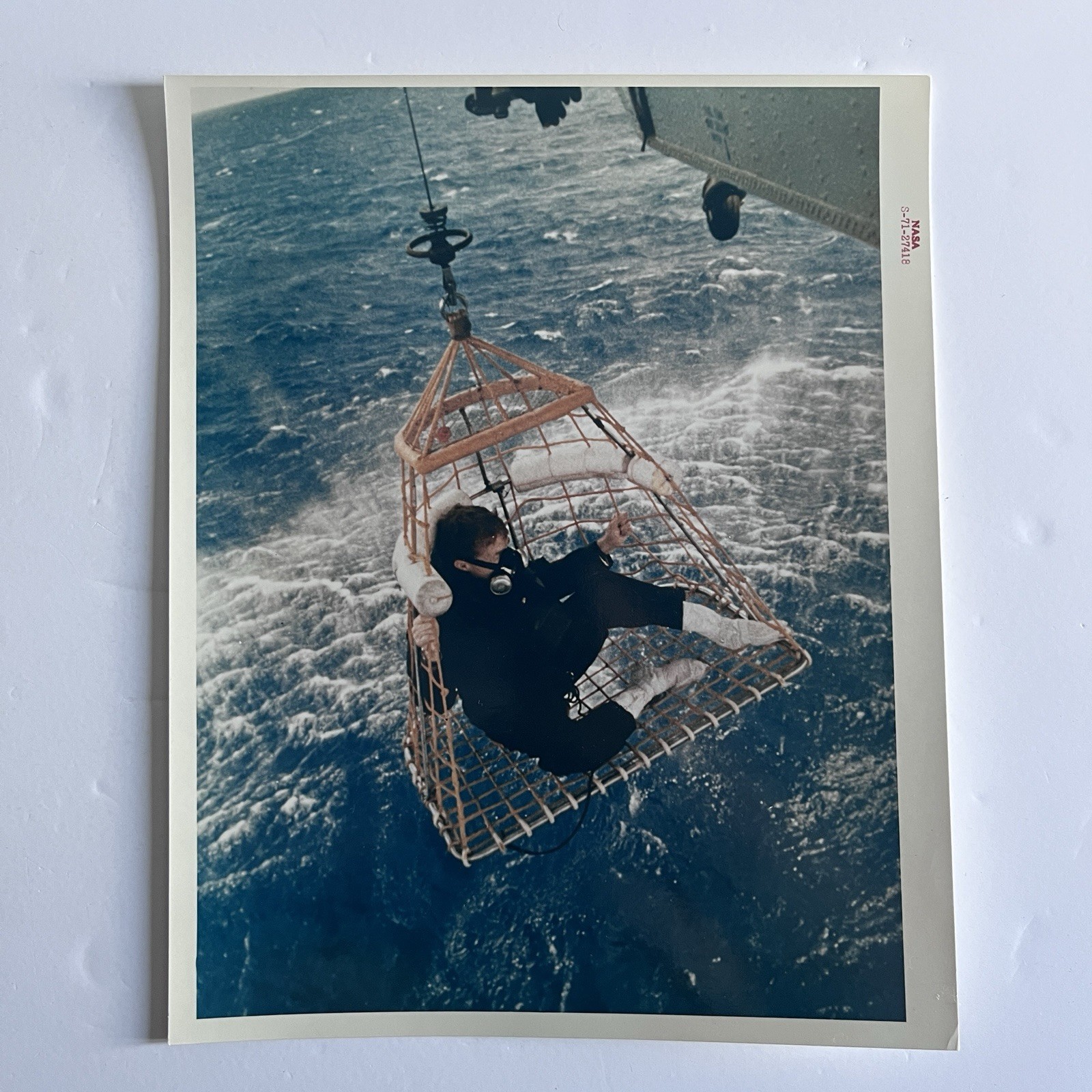 NASA Red Letter Photo Apollo 14 Pacific Recovery Area Roosa A Kodak Paper 8x10
