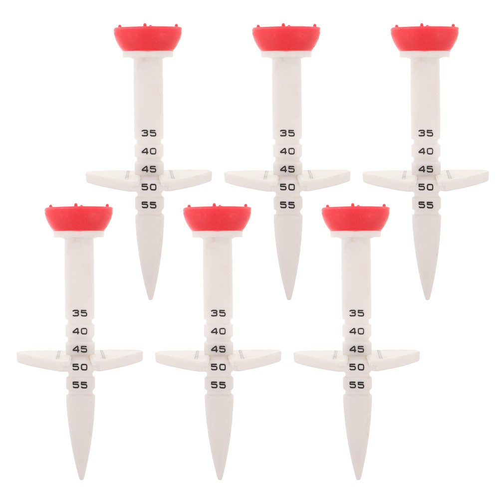 6Pcs Reusable Adjustable Golf Tees Plastic Height Tool for Winter Golf Training
