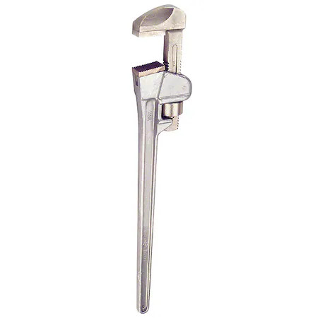 Ampco Safety Tools W-212Al 14 In L 2 13/16 In Cap. Aluminum Straight Pipe Wrench