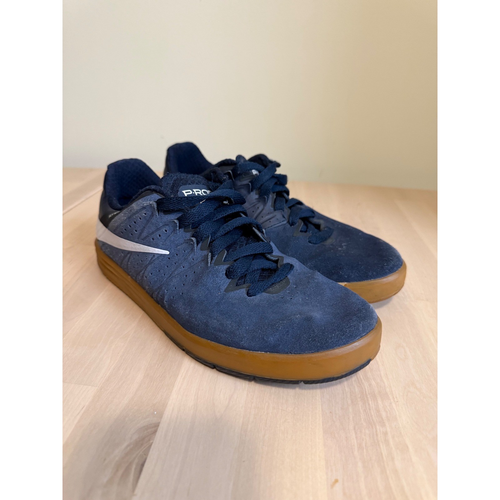 Nike SB P Rod Lunar One Shot Men's Blue Suede Skate Shoes Size 7.5