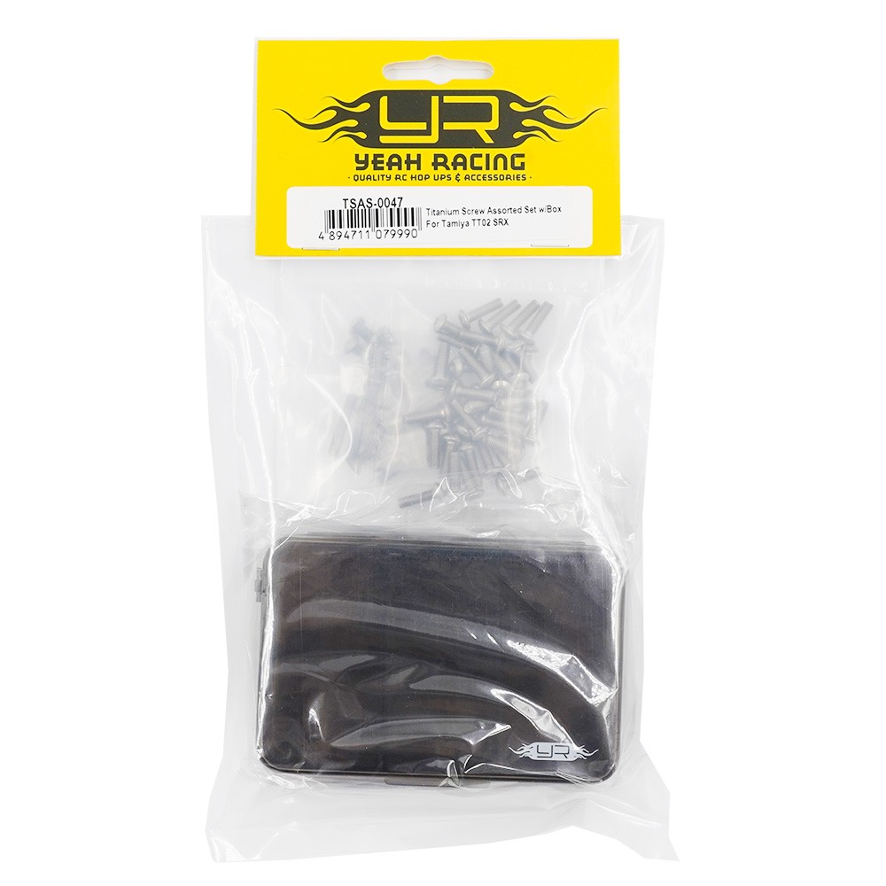Yeah Racing TSAS-0047 Titanium Screw Assorted Set w/ Box for Tamiya TT02 SRX