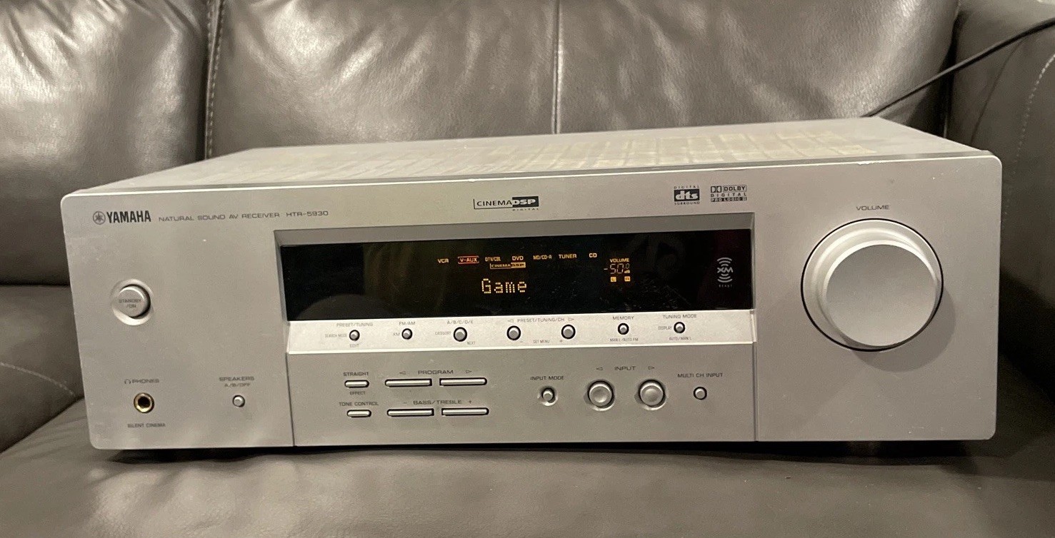 YAMAHA HTR-5930 Stereo Receiver 5.1 Channel Tuner Home Theater Works As Is