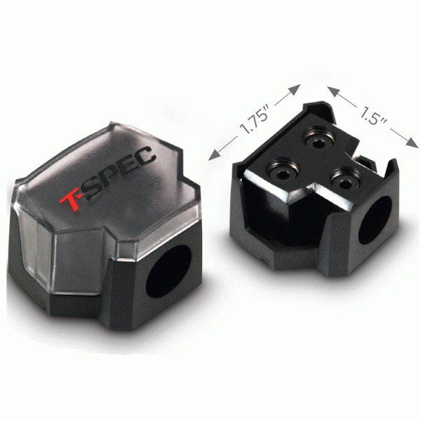 T-Spec V12DB-1121 Block 2 Position Distribution 1 1/0Ga In & 2 1/0Ga Out New