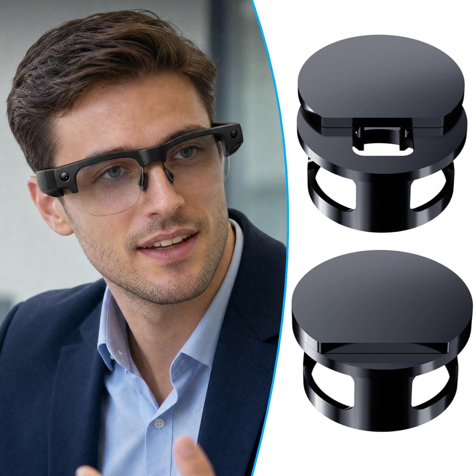 Smart Glasses Camera Cover Slide Eyewear Accessories LED Light Blocker Cover