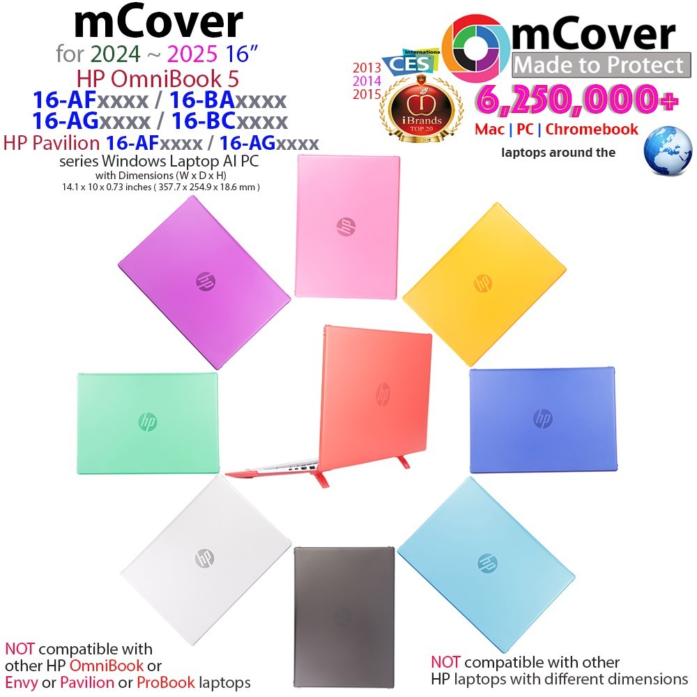 NEW mCover Case for 2024+ 16" HP OmniBook 5 16-AF 16-AG 16-BA 16-BC Windows PC