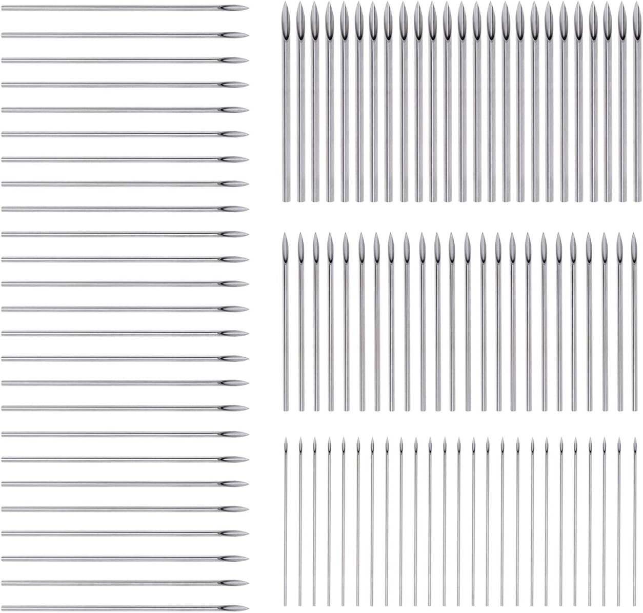 100Pcs Mix Body Piercing Needles Sizes12G 14G 16G 18G Needles...