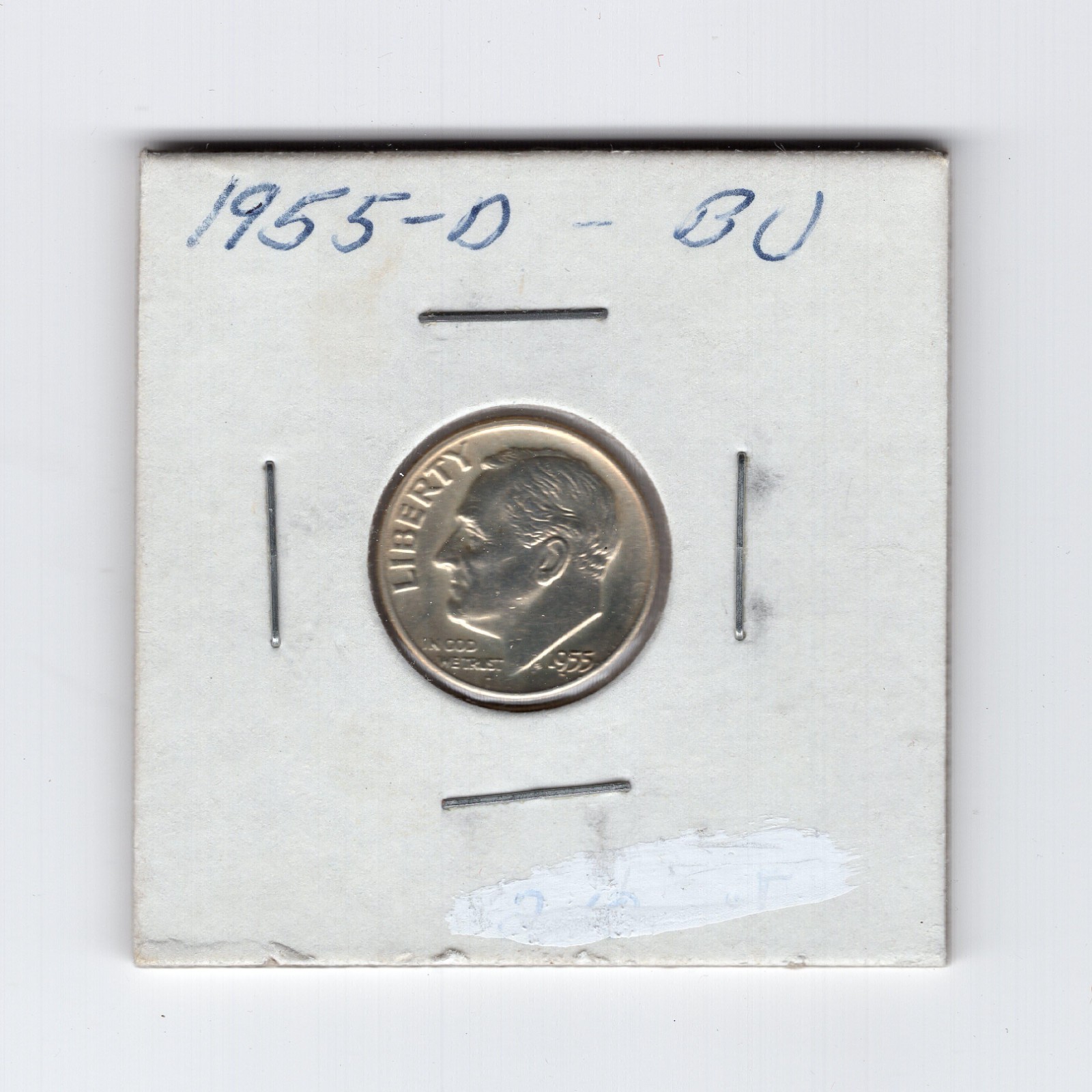 1955-D BU ROOSEVELT DIME / 90% SILVER / US MINT / RARE DATE AND MINT