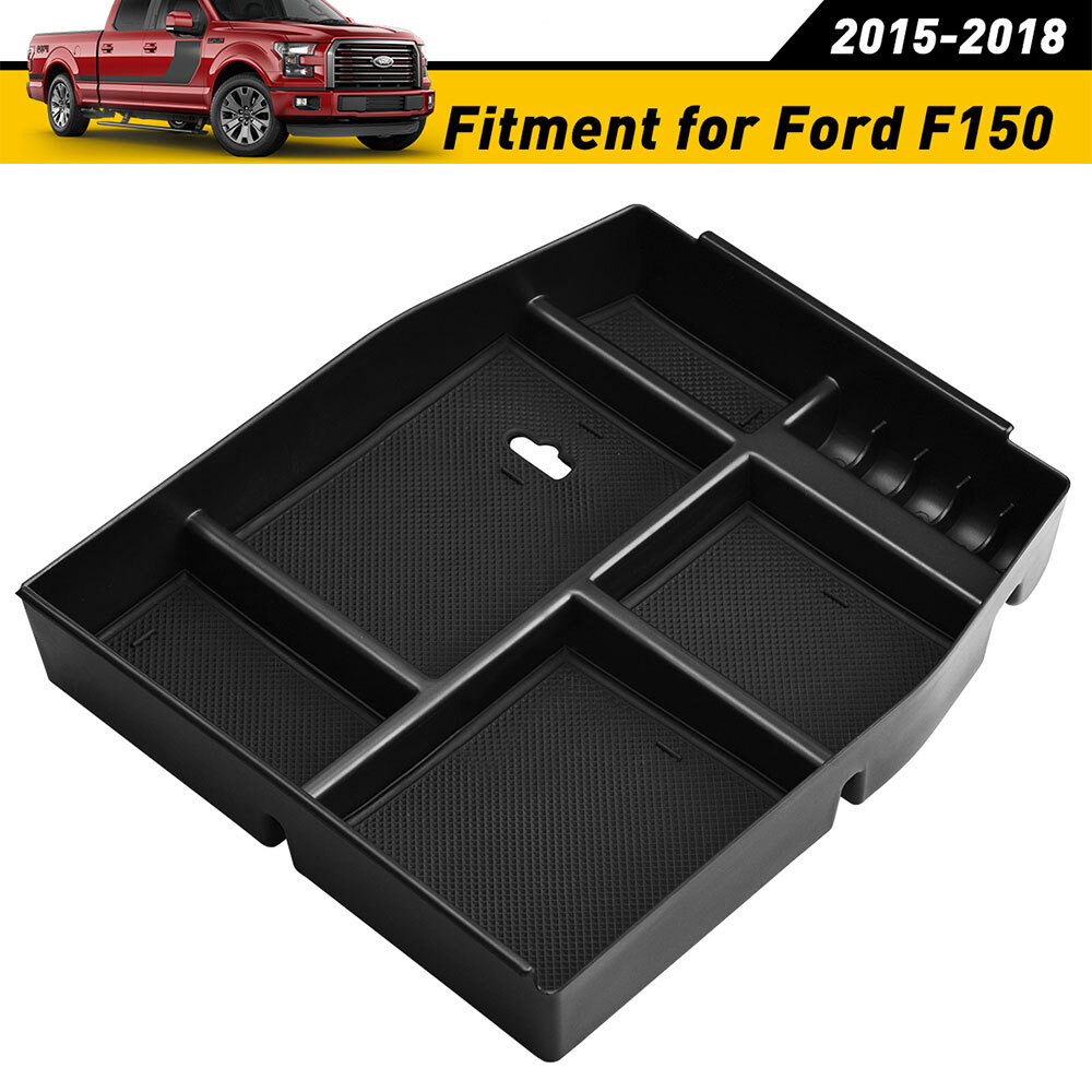 Center Console Armrest Storage Box For Ford F150 2016-2018 2015 Organizer Tray