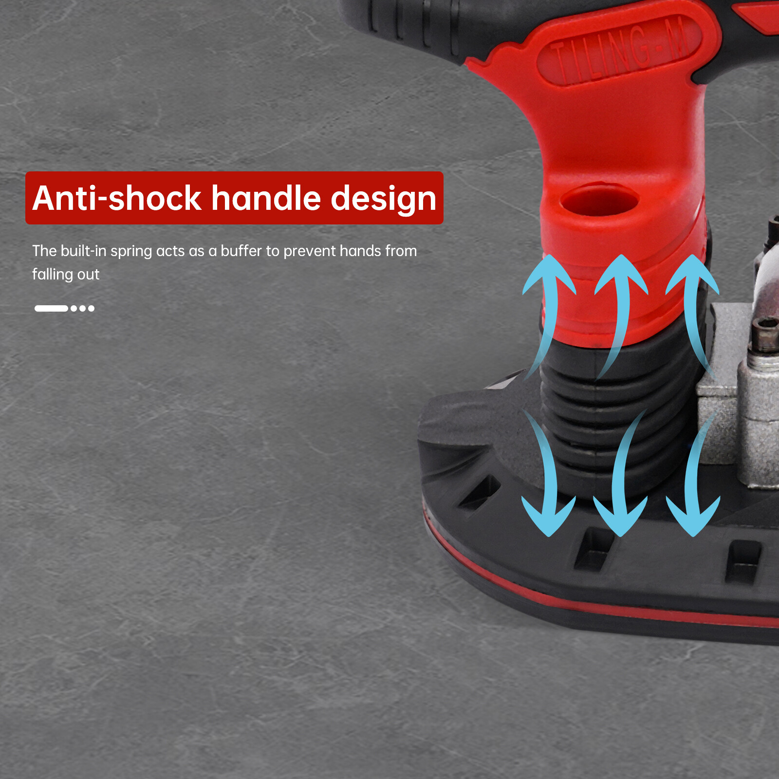 21V Handheld Tile Vibration & Suction Tool 6-Speed Dual-Mode 2×2000mAh