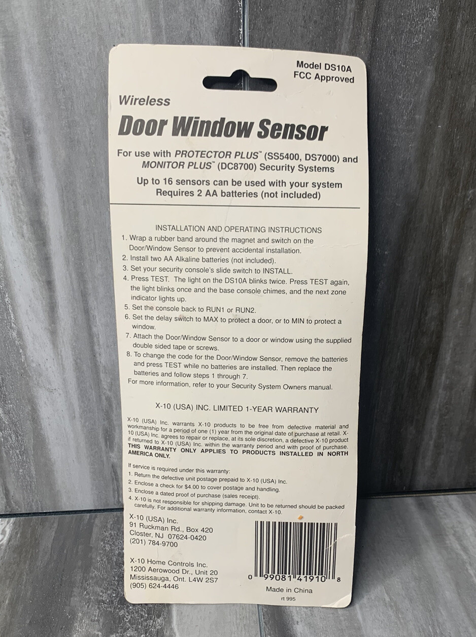 X10 Powerhouse DS10A Wireless Door/Window Sensor