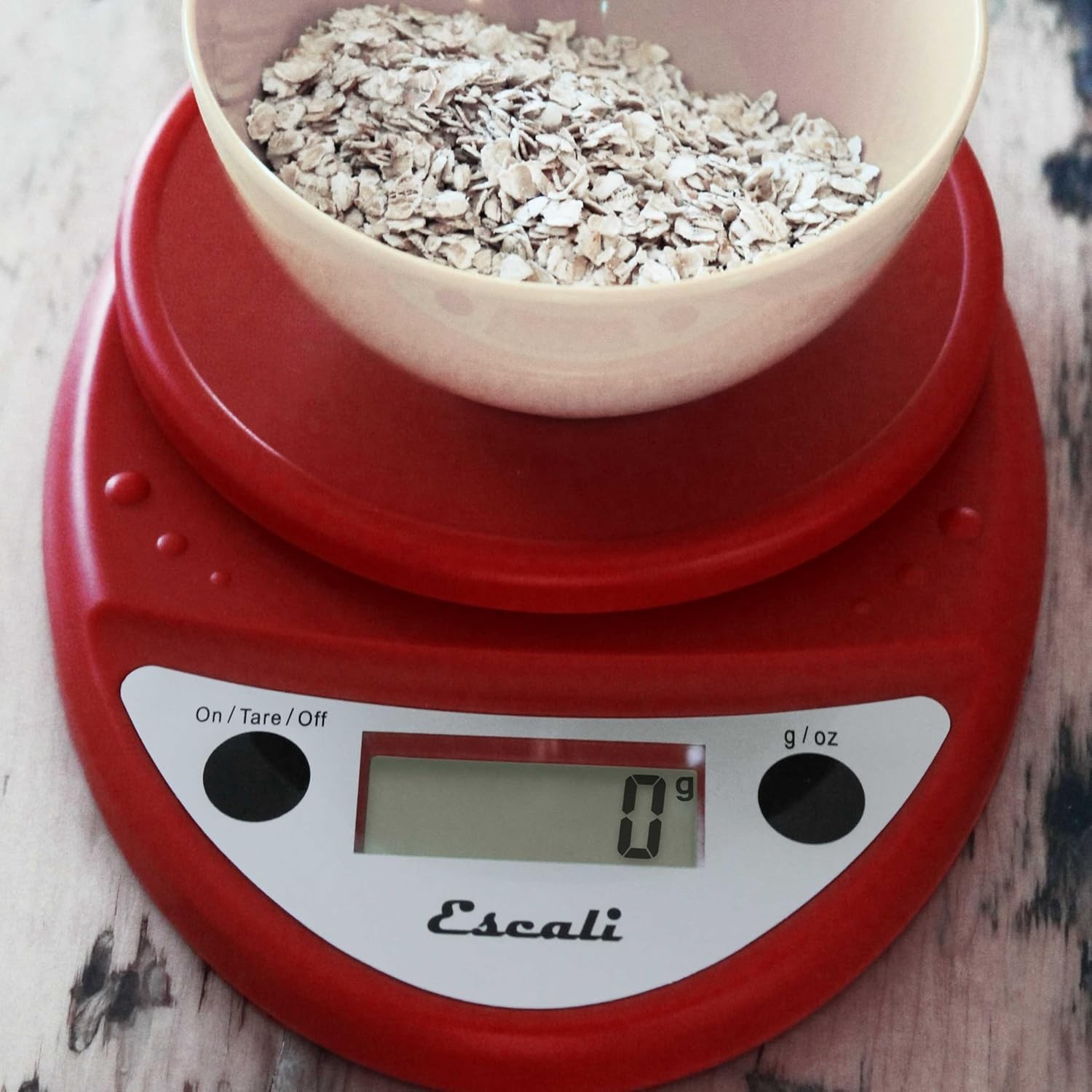 Escali Primo Digital Food Scale Multi-Functional Kitchen and Warm Red
