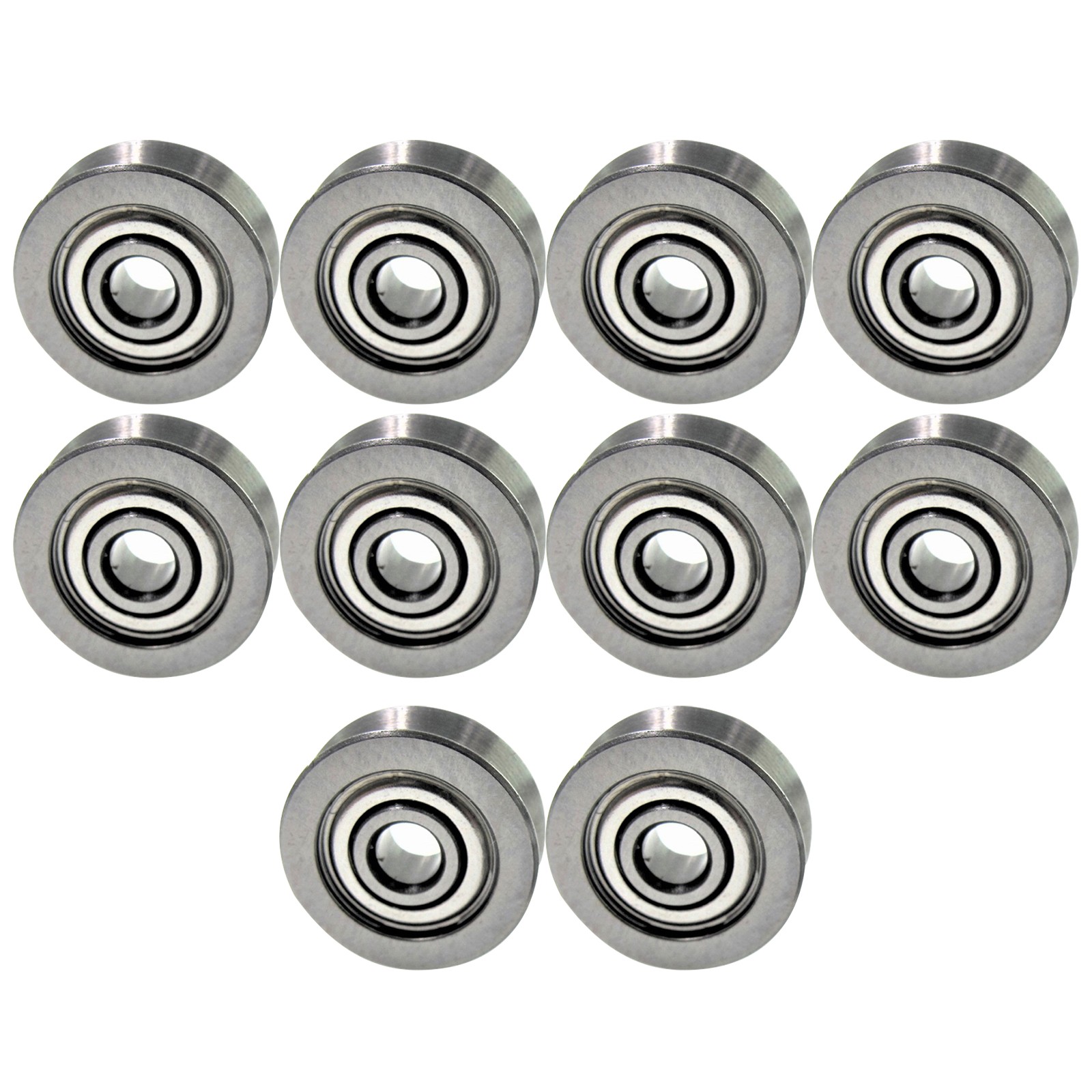 10Pcs Carbon Steel V623ZZ V Groove Sealed Ball Bearings Vgroove 3mm ×12mm×4mm