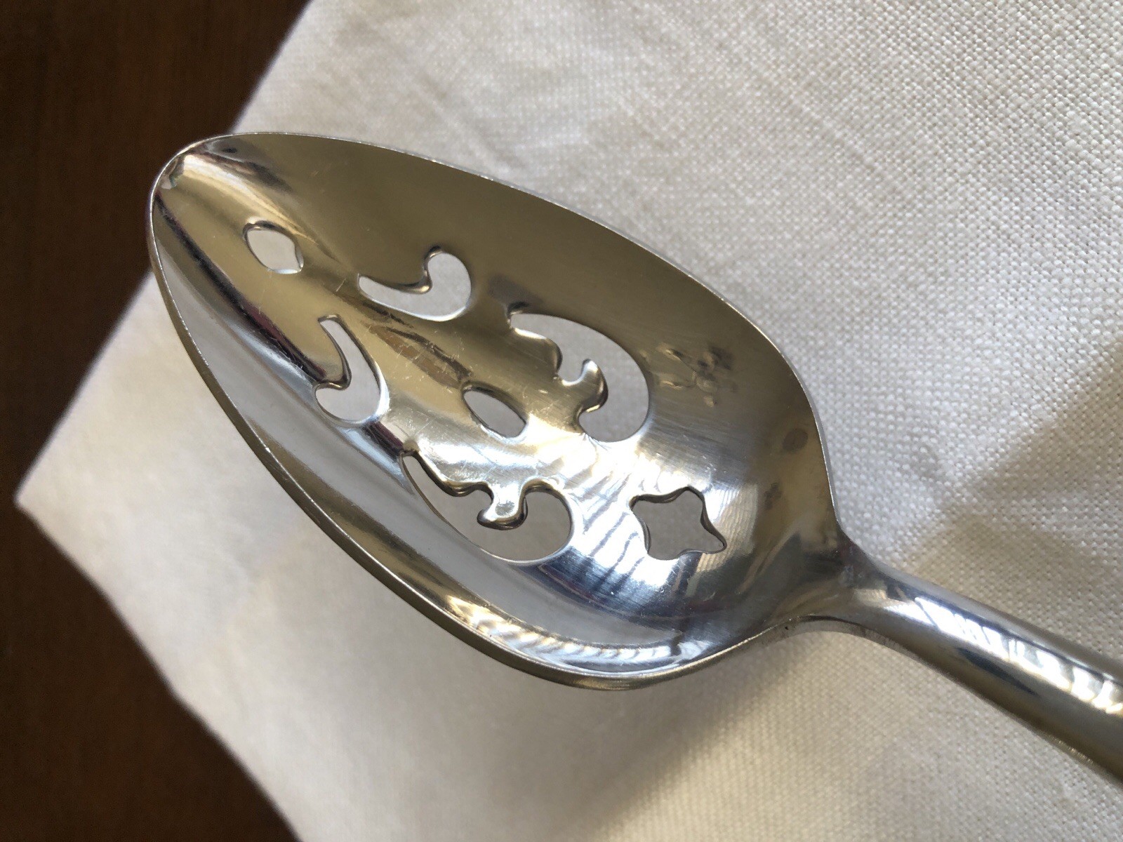 Vintage American Tempo Slotted Serving Spoon
