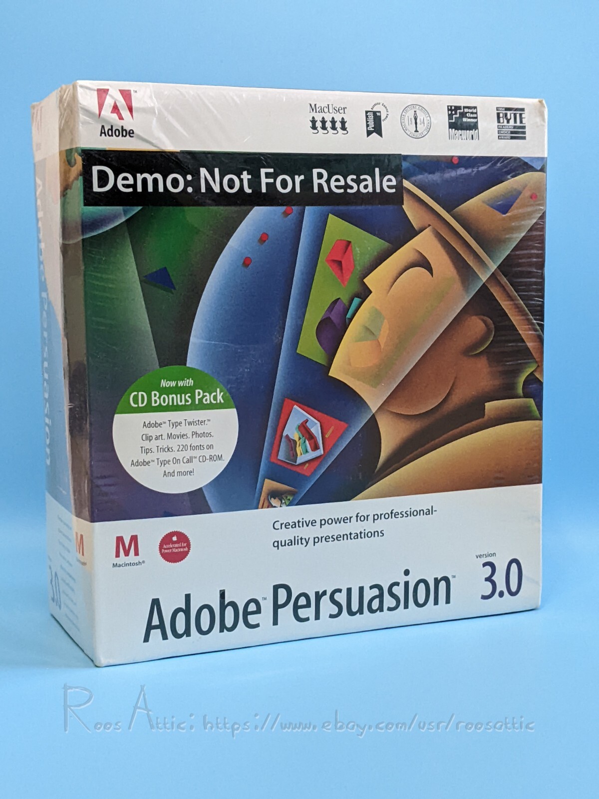 Adobe Persuasion Version 3.0 DEMO Apple Macintosh OS 1995: Software ~ NEW/SEALED