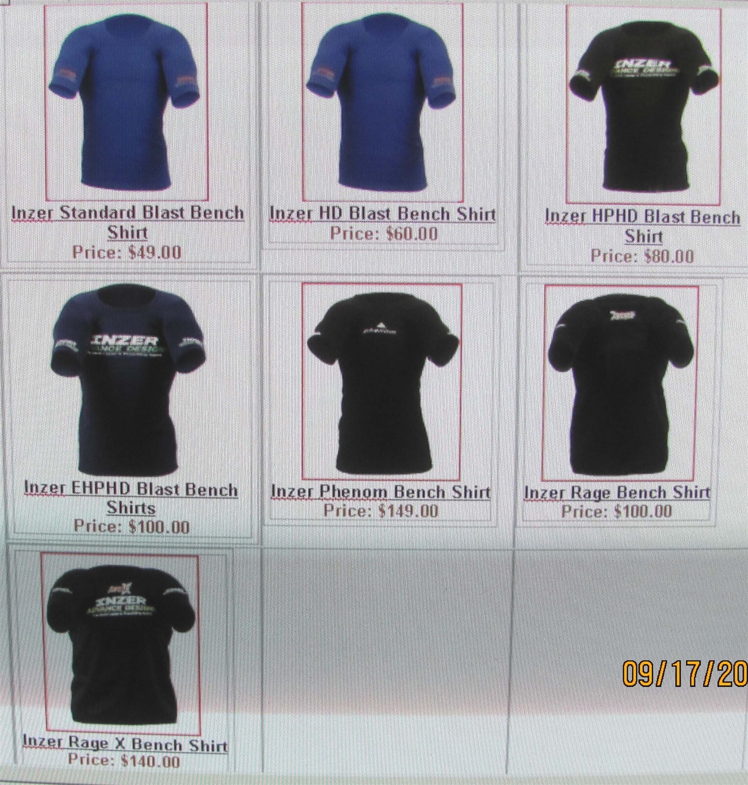 Inzer 2-Ply Extra High Performance Heavy Duty (EHPHD) Bench Shirt 64 Blue (NEW)