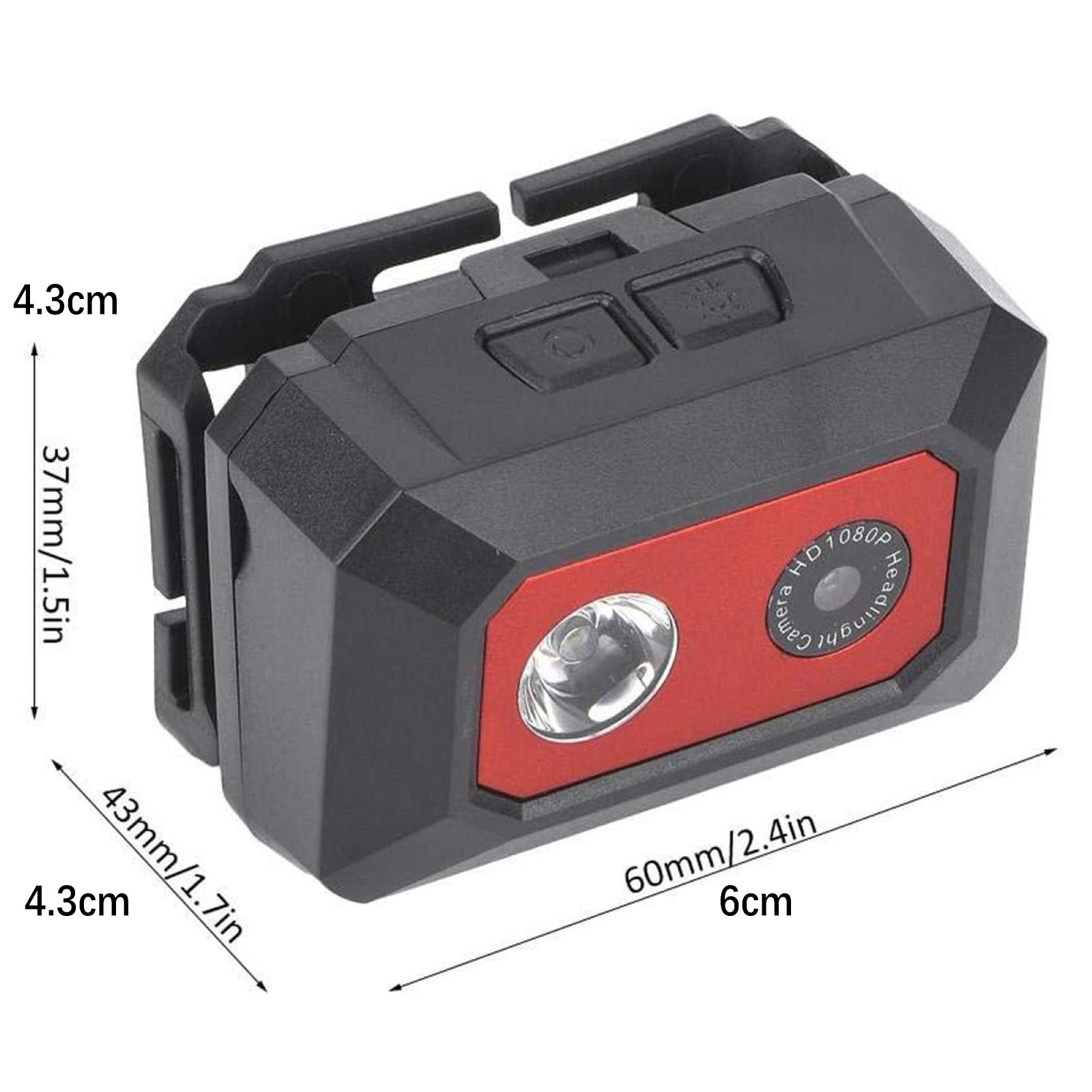 1PC Head Strap Camera W/LED Headlamp 1.3MP HD 1080P Night Vision Capability