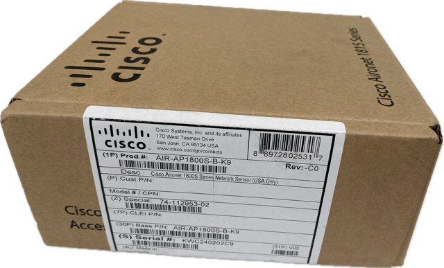 Cisco Aironet 1815 Series Access points AIR-AP1800S-B-K9