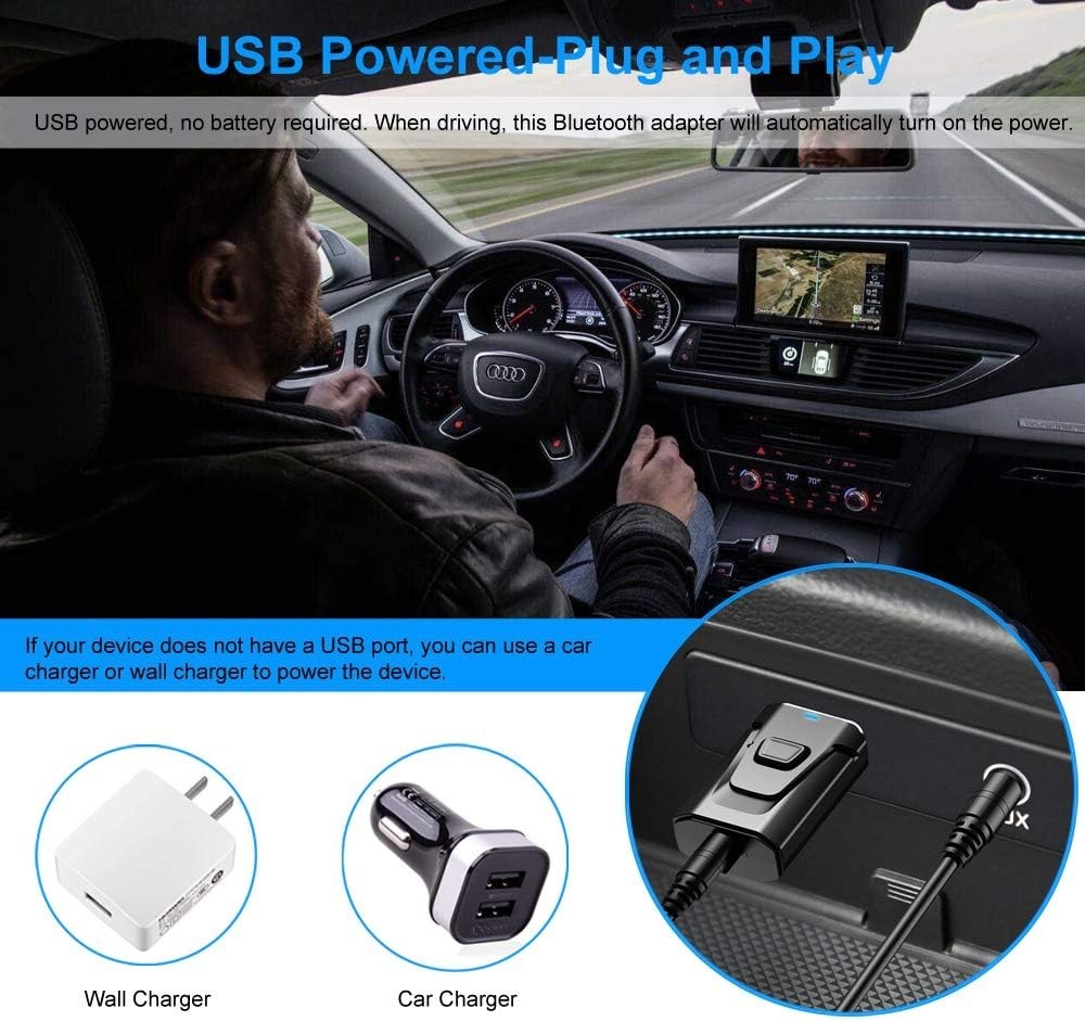 Hands-Free Bluetooth 5.0 Audio Receiver - Mini Adapter for Perfect Compatibility