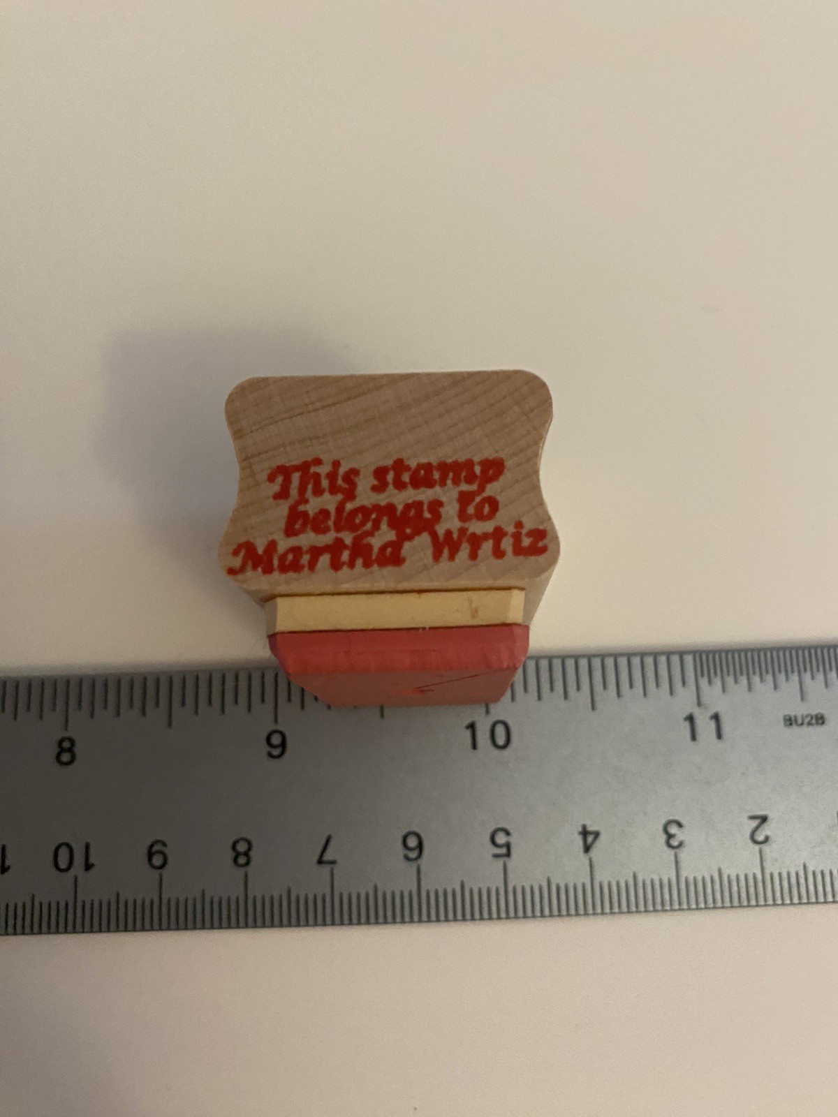 JRL Design Letter Mail Wood Mounted Rubber Stamp RS1