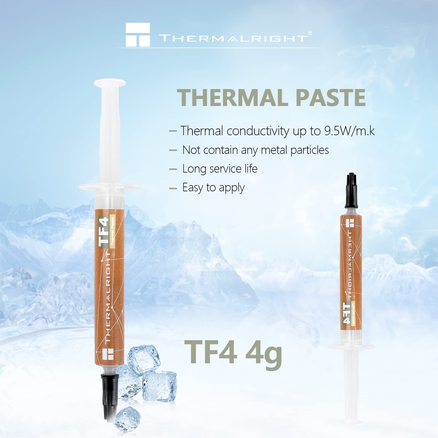 Effortless Application TF4 4g Thermal Paste - Reliable Cooling for CPUs/GPUs