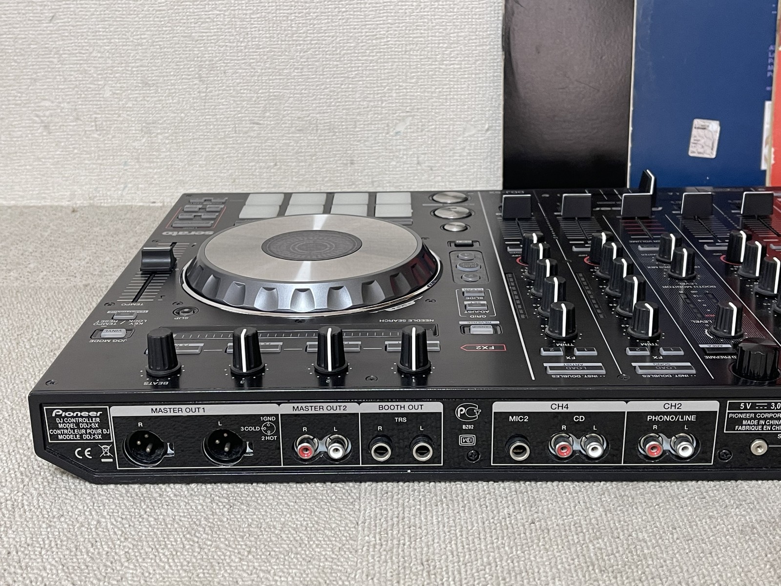 Pioneer DDJ-SX Serato DJ Controller Performance 4ch w/ AC Adapter Tested