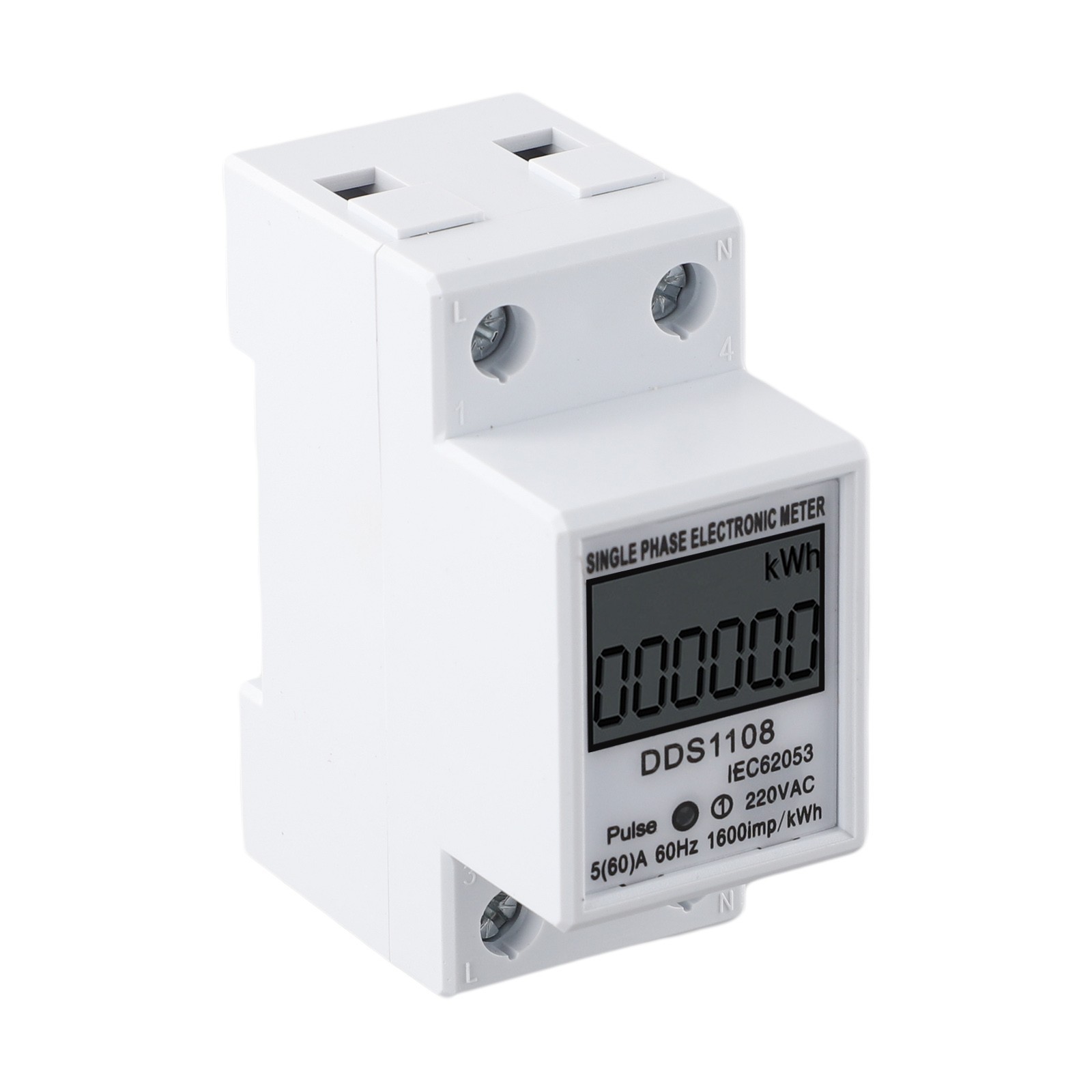 Functional Energy Meter Single-phase Plastic Easy To Install Efficient