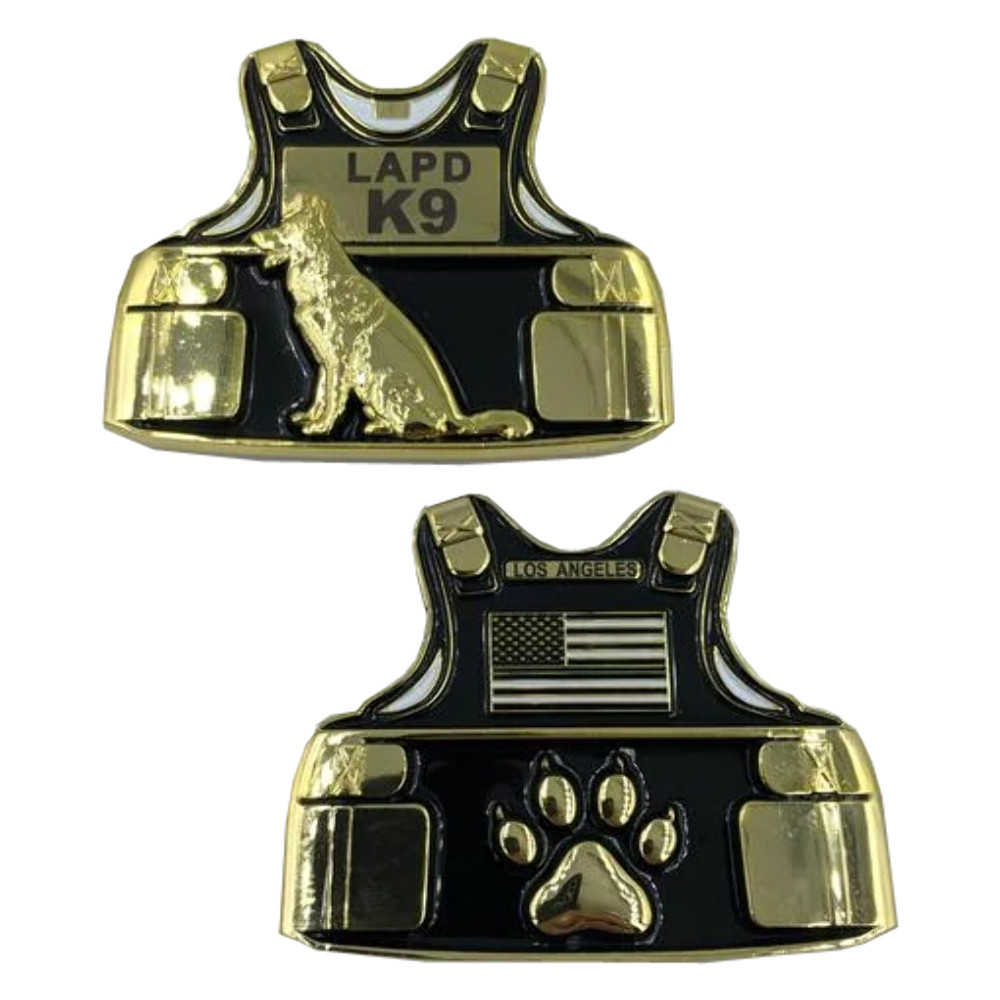 L-07 LAPD K9 Body Armor Police Challenge Coin