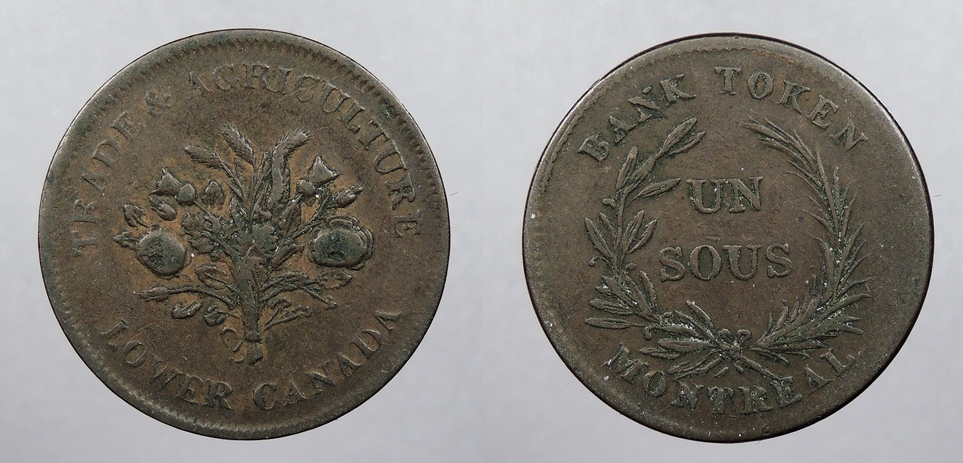 CANADA Lower Canada ND (1835) Un Sous Token Bouquet #WC104939