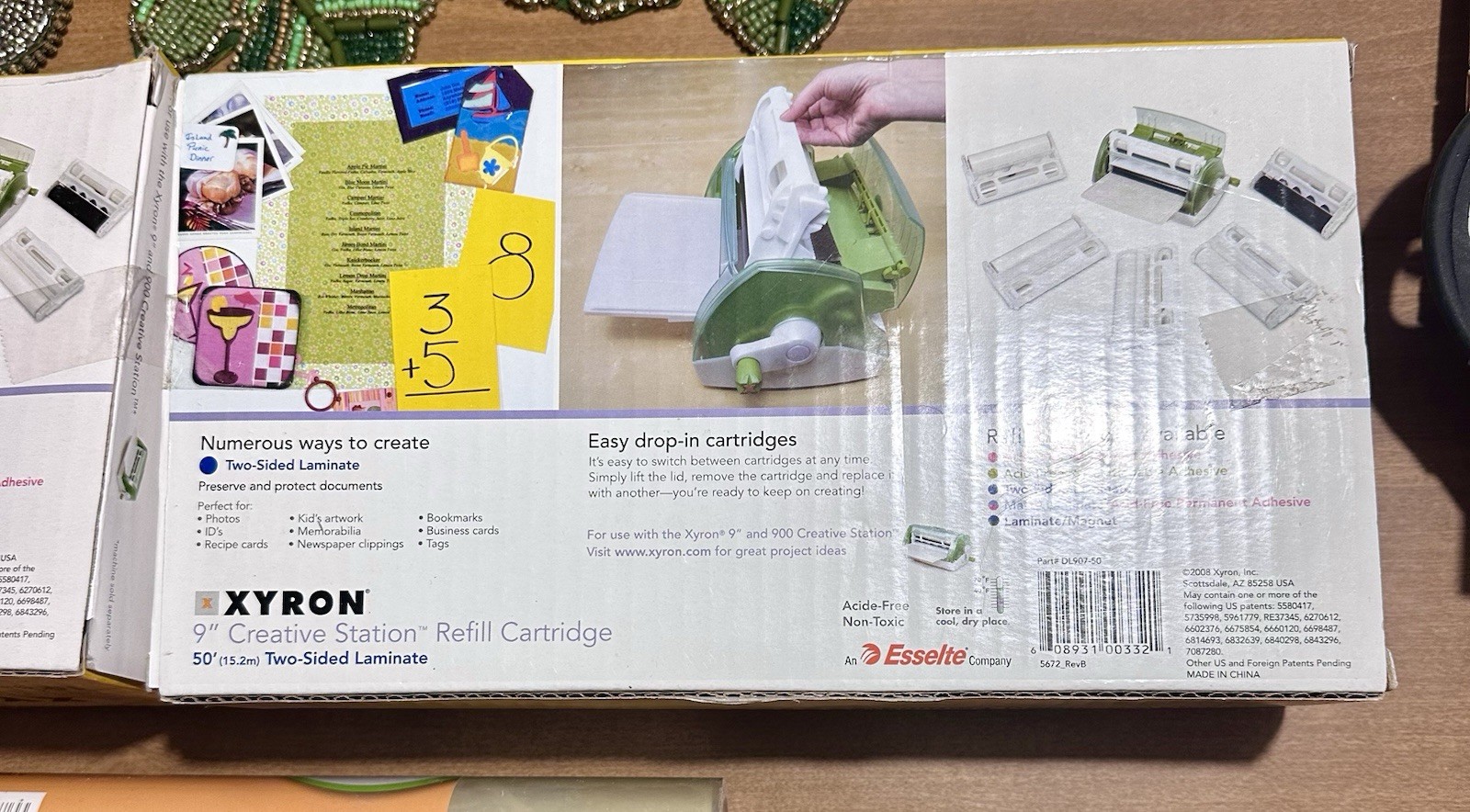 Xyron 900 Creative Station 50’ Two Sided Laminator 9”, 2 Refill Cartridges, Etc