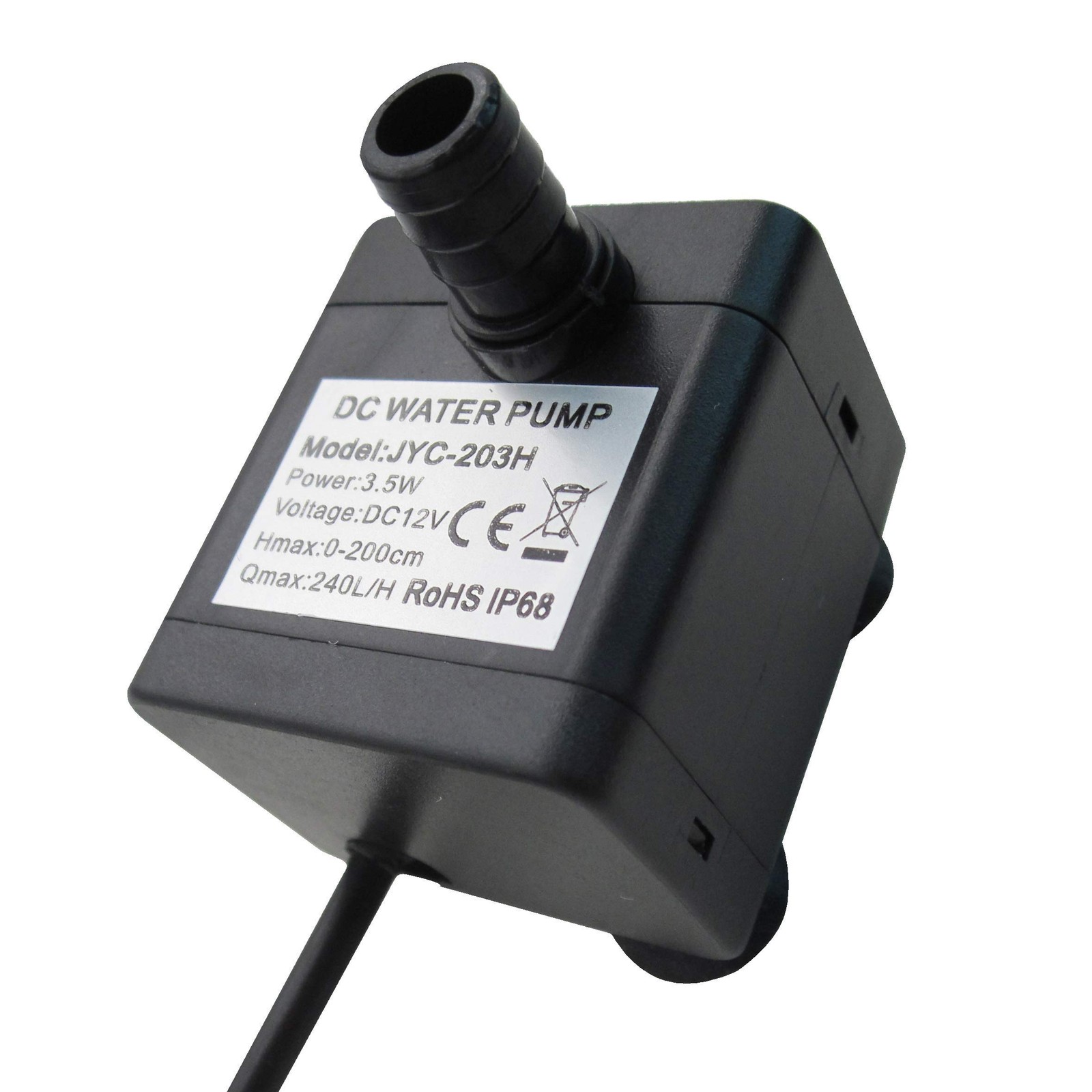 52 GPH 200L/H 3.5W Submersible Water Pump DC 12V Ultra Quiet Fountain Pump 4....