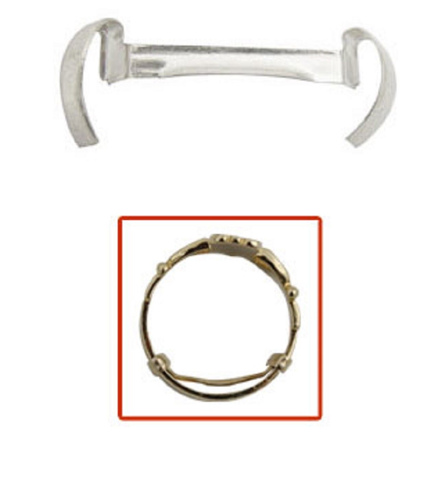 Unisex ExLarge Ring Guard Reducer White Gold Filled (1)