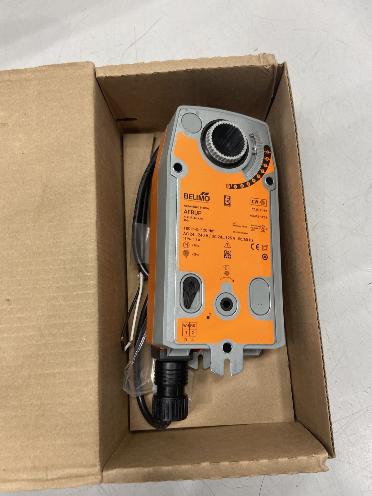Belimo Fail-Safe Control Valve Actuator AFBUP