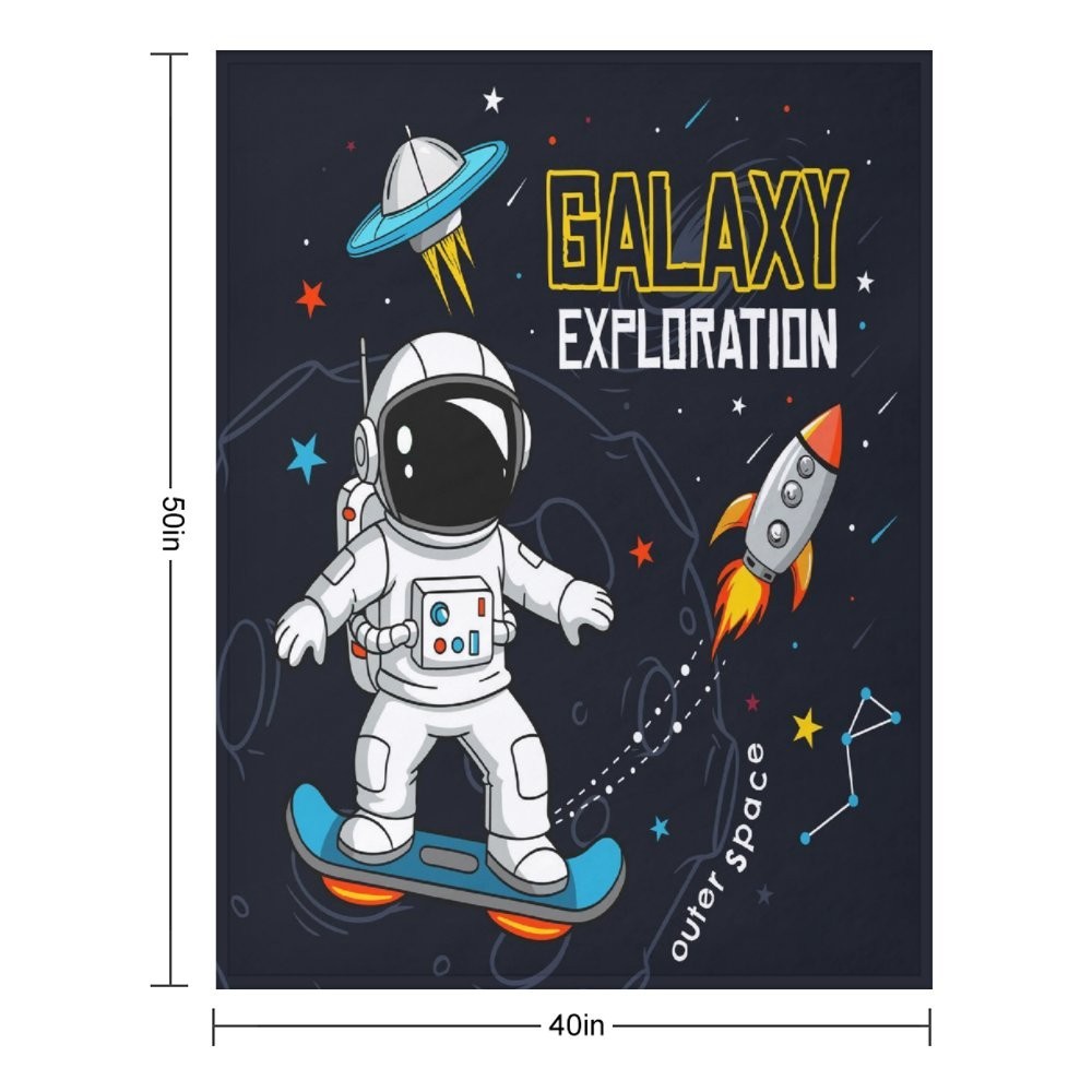 40 x 50 INCHES Illustrations Graphics Front Print Flannel Throw Blanket 6344-19