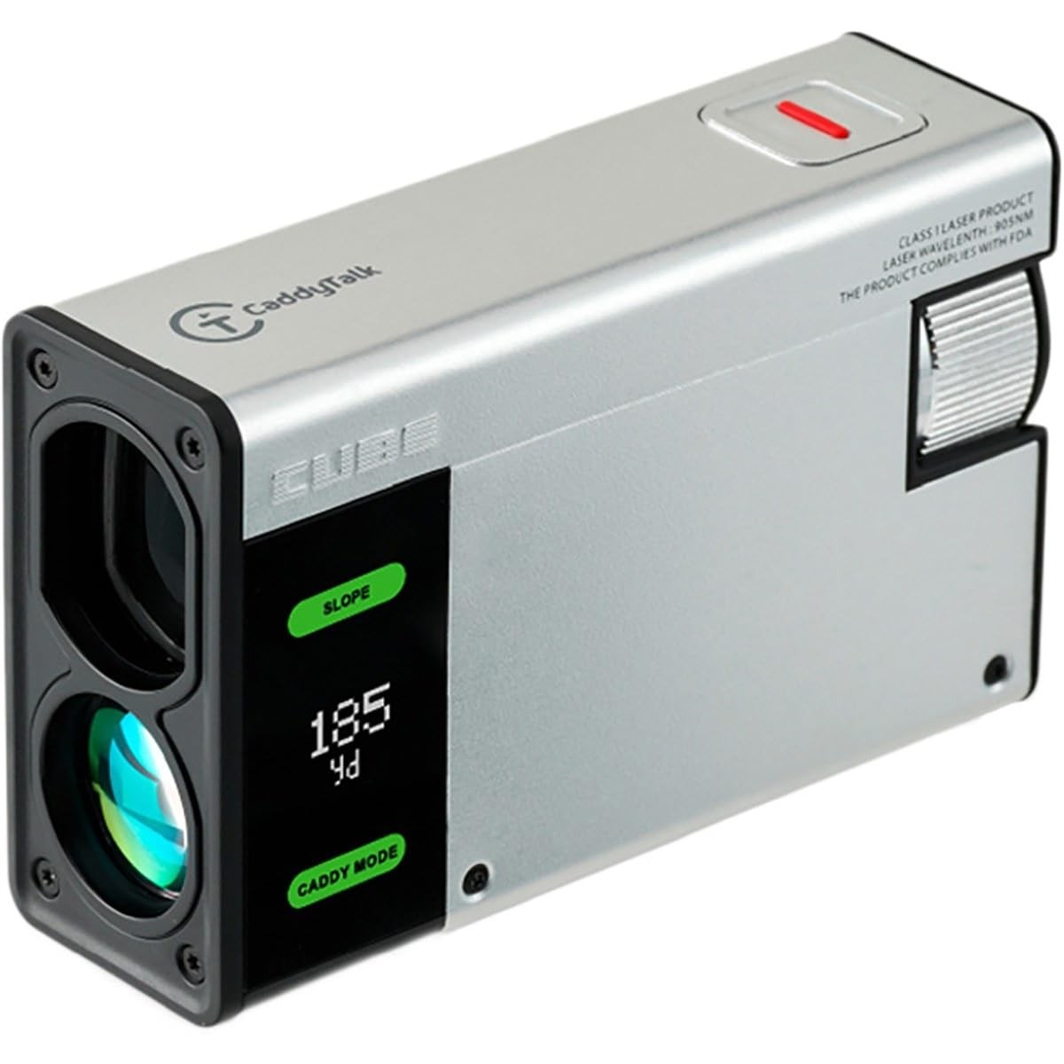 GOLFZON Caddy Talk Cube Golf Distance Measuring Device Silver 5V
