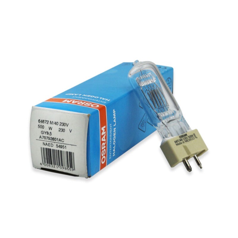 OSRAM 230V500W 64672 M40 Stage AD Lighting Photography Lamp GY9.5 Halogen Bulb