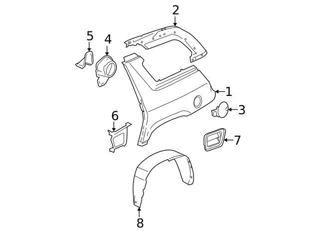 Genuine GM Lower Filler 15113356