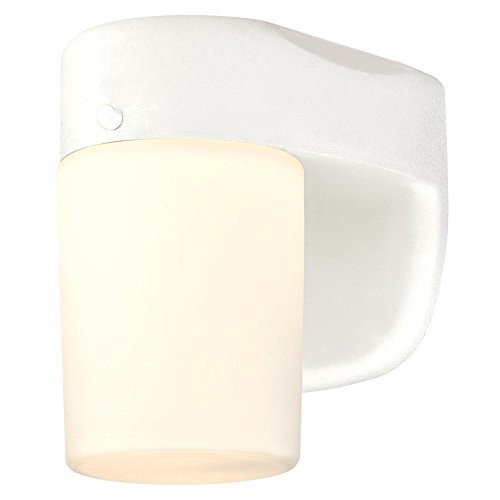 Westinghouse 61068 Dimmable LED Outdoor Wall Light White Finish w Frosted Glass