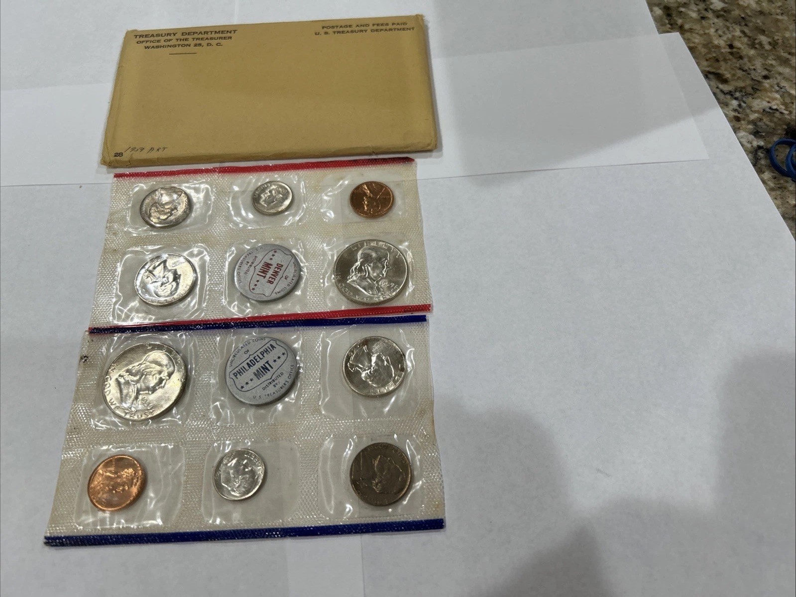 1959 P & D US MINT-UNCIRCULATED-(10 Coins)…90 % SILVER.