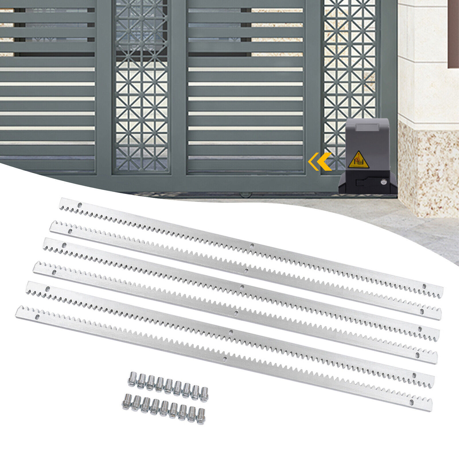 4400LBS Automatic Sliding Gate Opener Rack Driven W Complete Kit