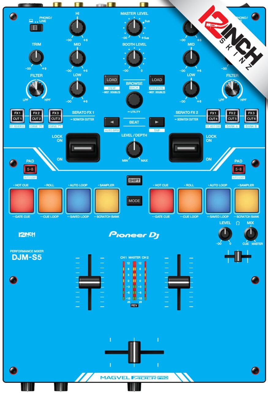 Pioneer DJM-S5 Skin Light Blue