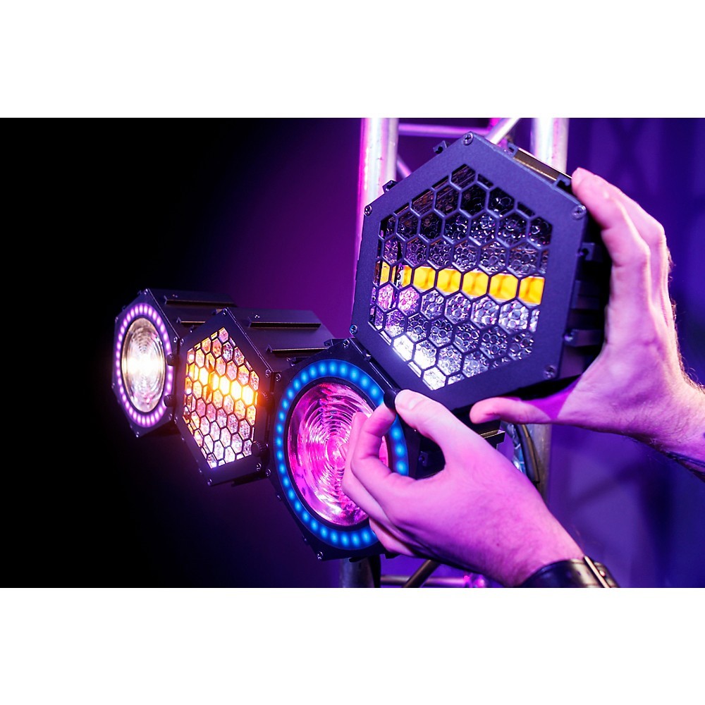 Blizzard Nexys RGBW LED Effects Light with RGB Diffused Ring and Backlight Black