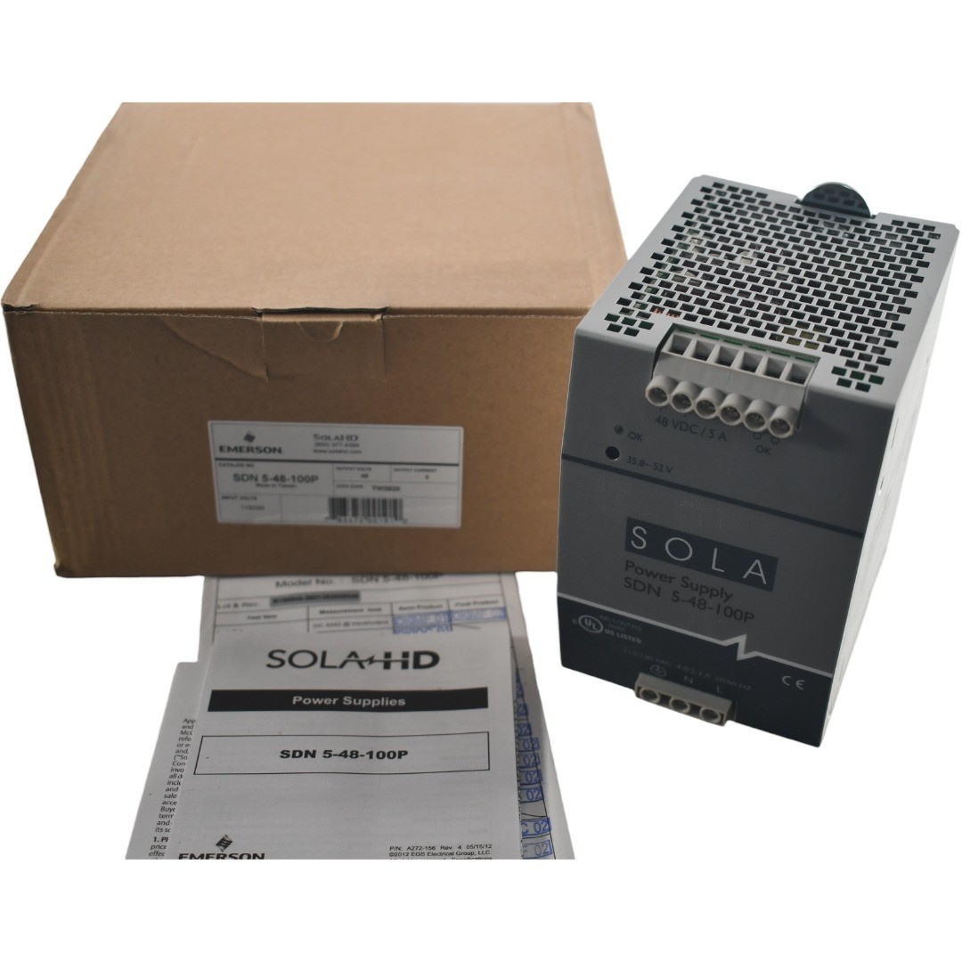NEW Sola SDN 5-48-100P DIN Rail Power Supply 48V 5A 240W SDN548100P