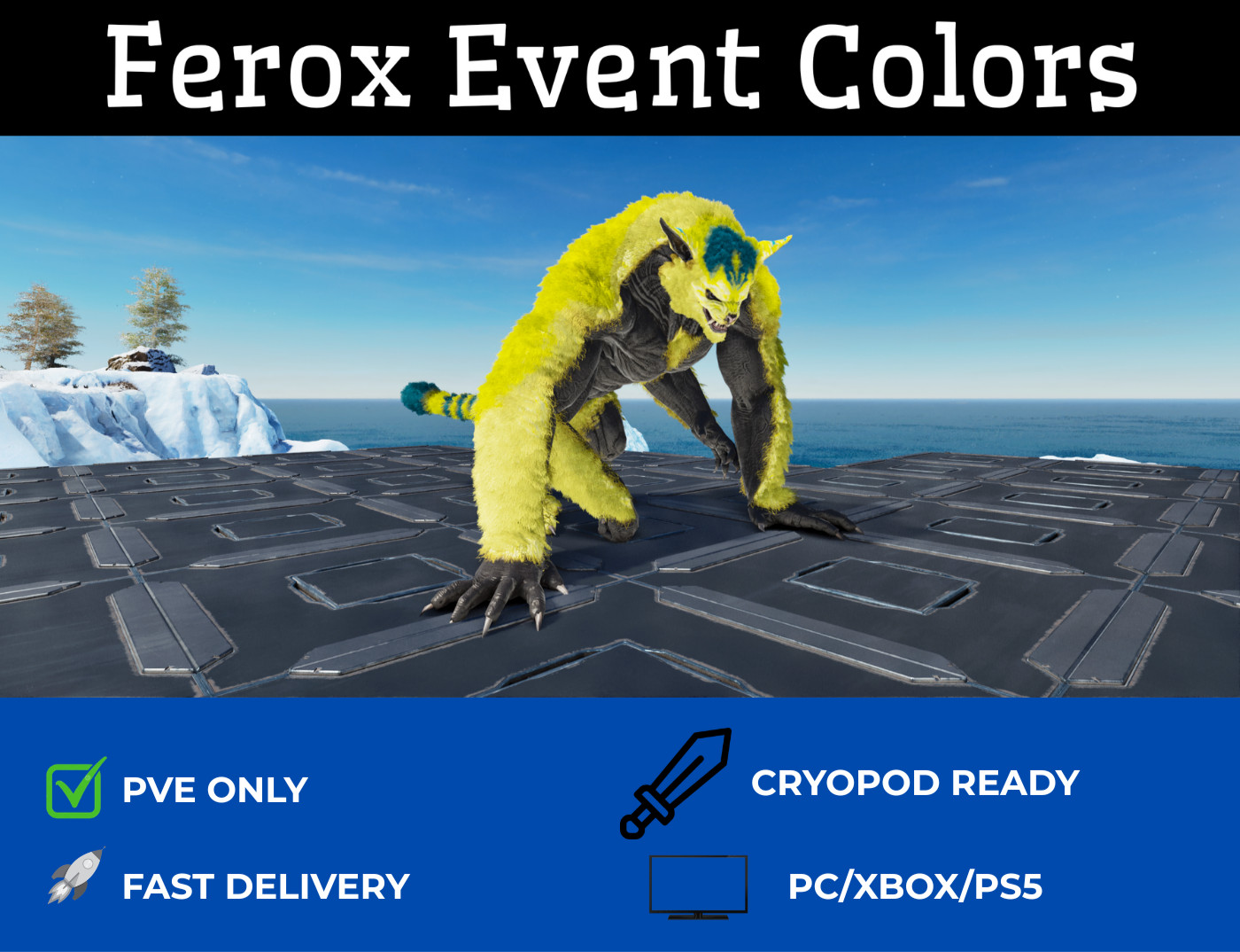 🔥ARK Survival Ascended PvE Ferox Event Colors clone Genesis PC/XBOX/PS5 ASA