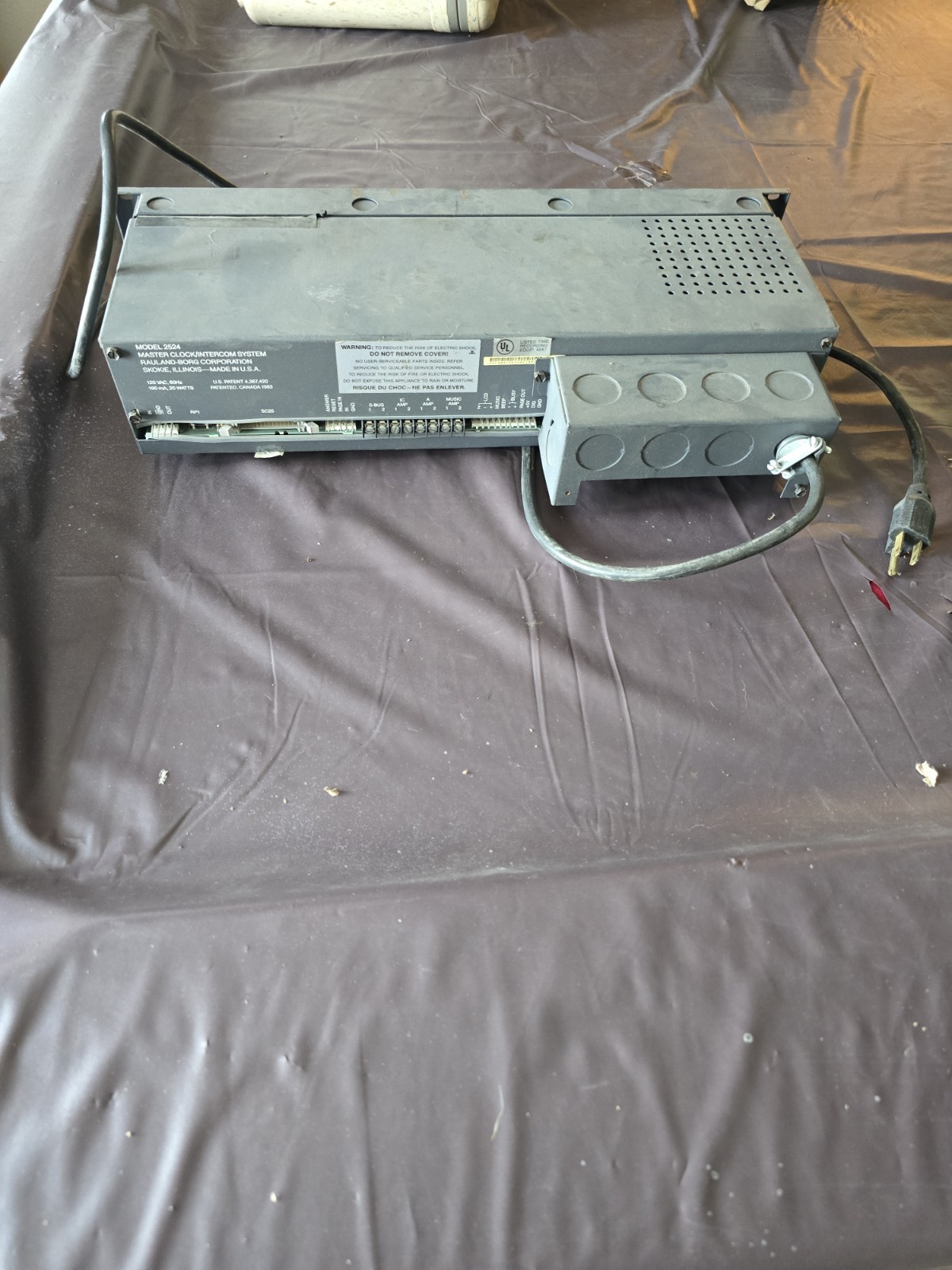 Rauland 2524 Master Clock Intercom Control System Bb4