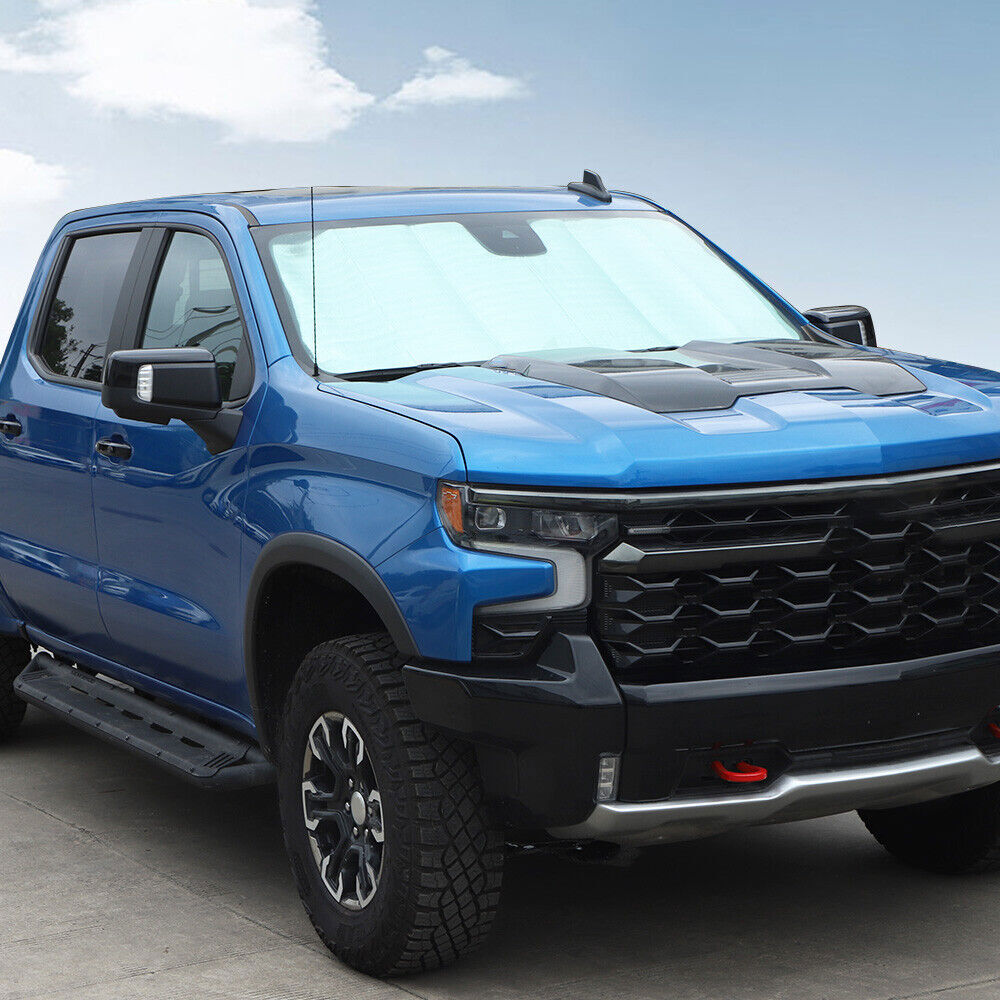 Front Windshield Sun Visor Sunshade Cover Anti-UV for Chevrolet Silverado 2019+