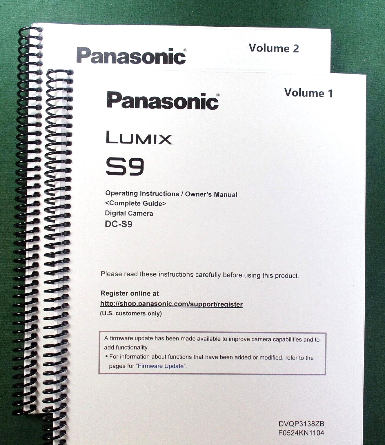 Panasonic Lumix DC-S9 Instruction Manuals: 810 Pages Two Volume Set!