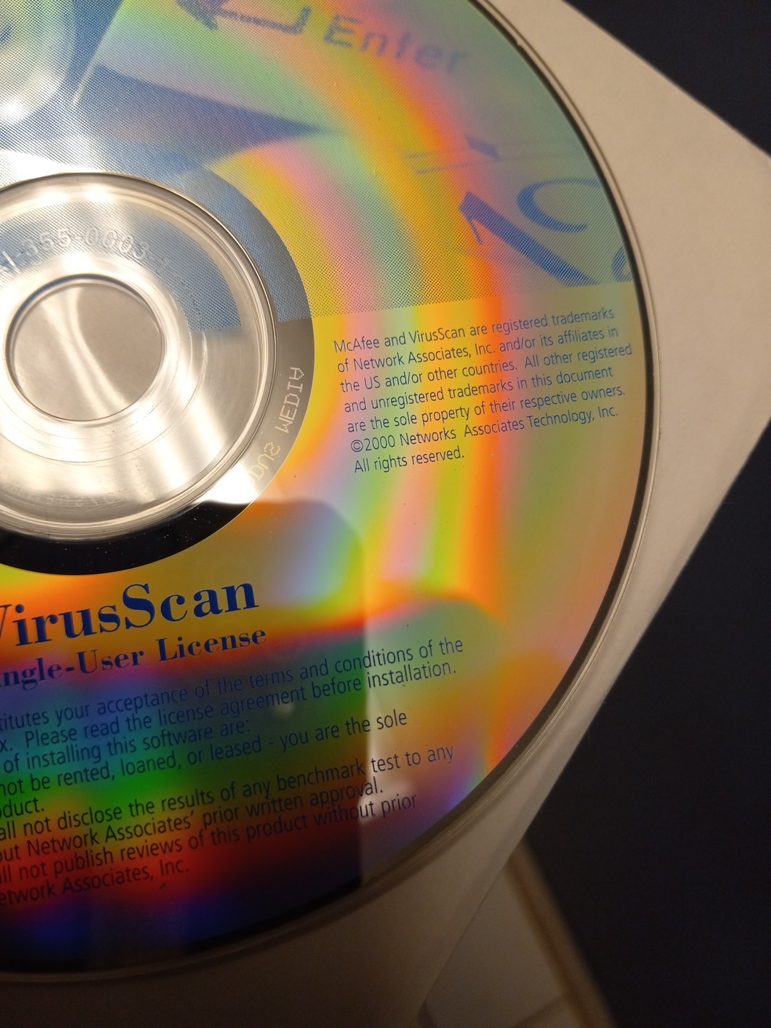 mcafee Virus Scan Single User License 2000 Network Associates Technology, Inc.