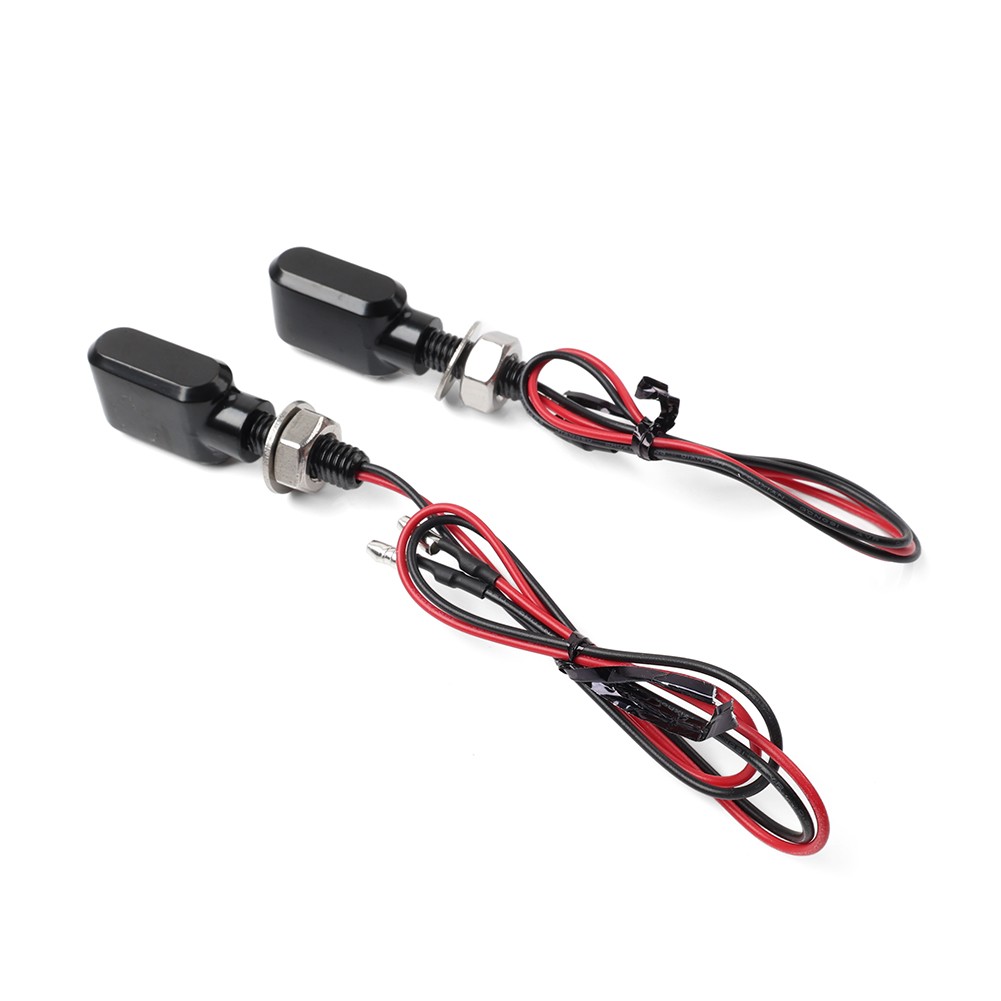 Motorcycle Turn Signal Mini Blinker Indicator Light Amber Black&Clear Universal