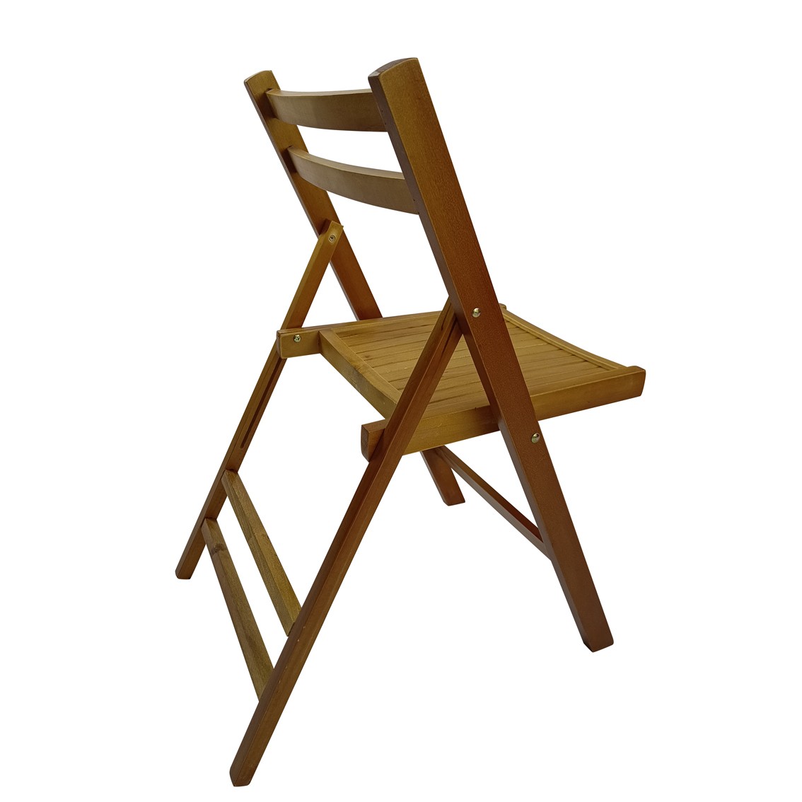 Set of 4 Folding Chair Event Chair Furniture Slatted Wood Honey Color