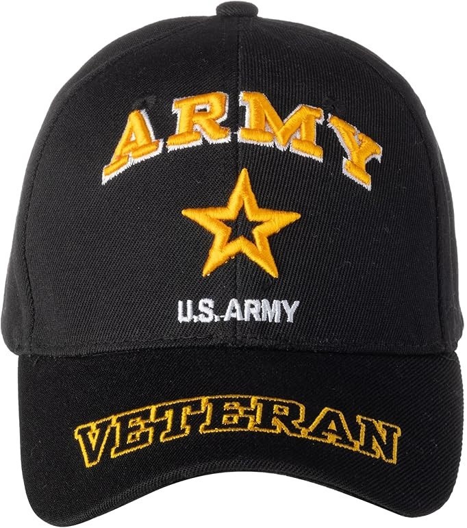 Official Licensed US Army (NEW STAR) Veteran Embroidered Cap